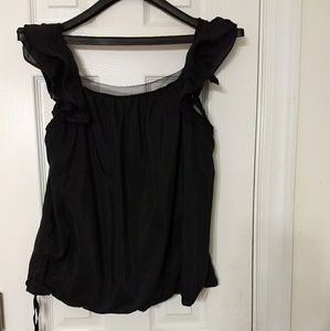Lucky Brand silk blend Black top size XL